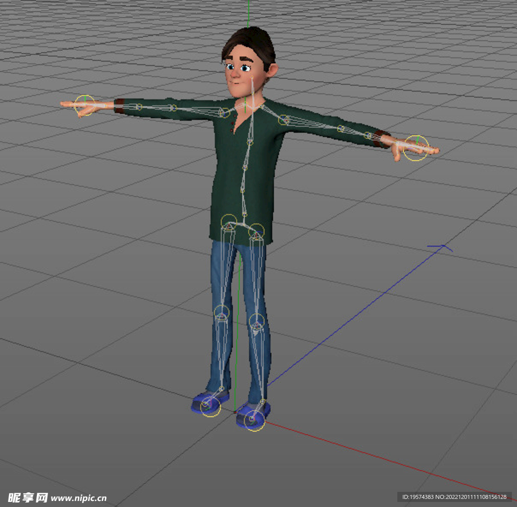 C4D模型男人