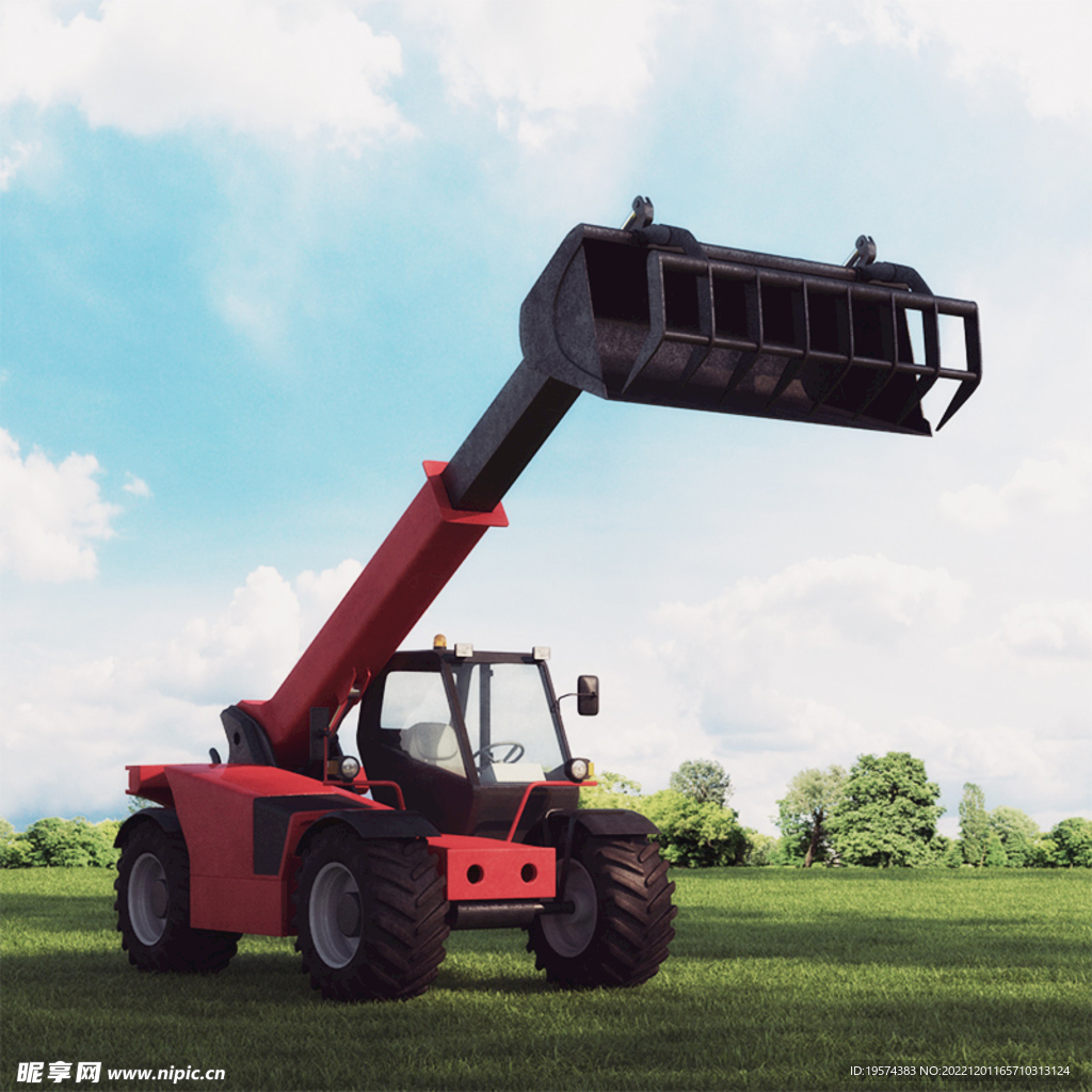 C4D模型扬谷机