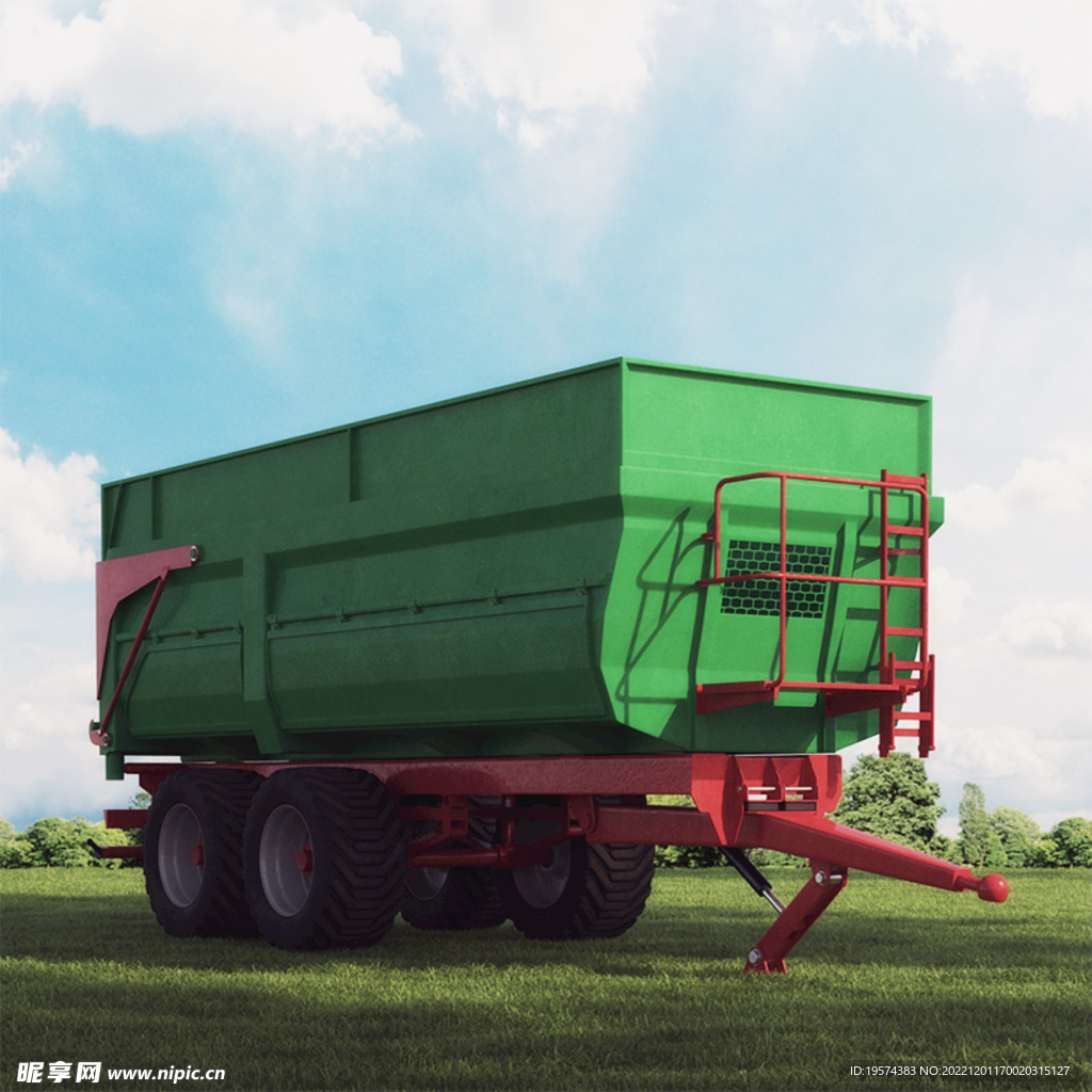 C4D模型  拖车