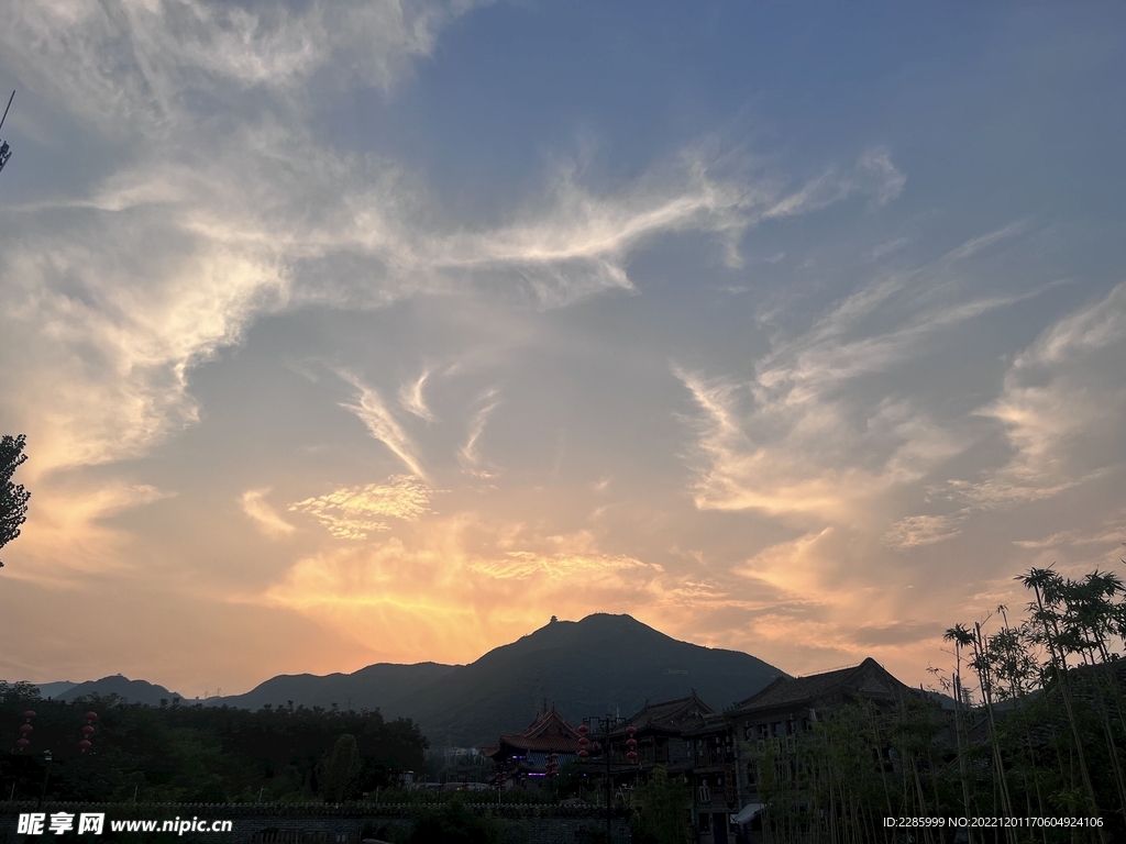 龙泉古镇天空