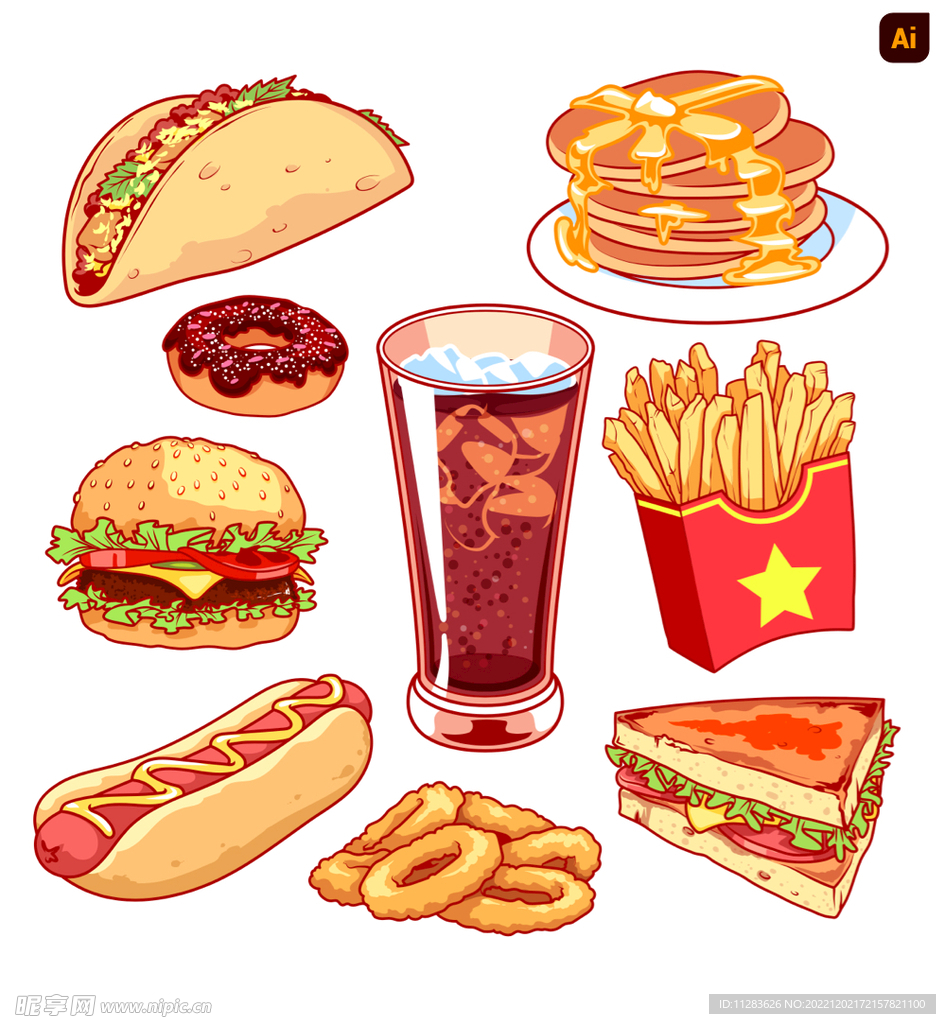 美食插画