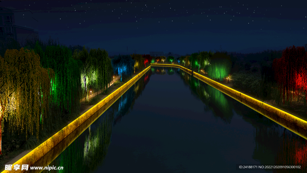 一何二岸夜景效果图