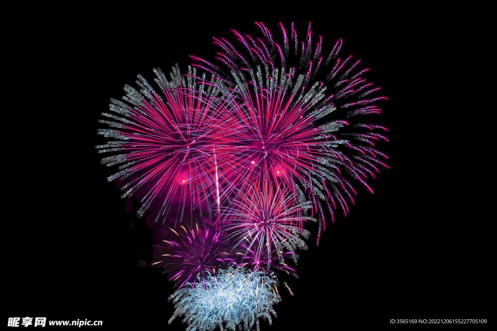 节日烟花透明PNG素材