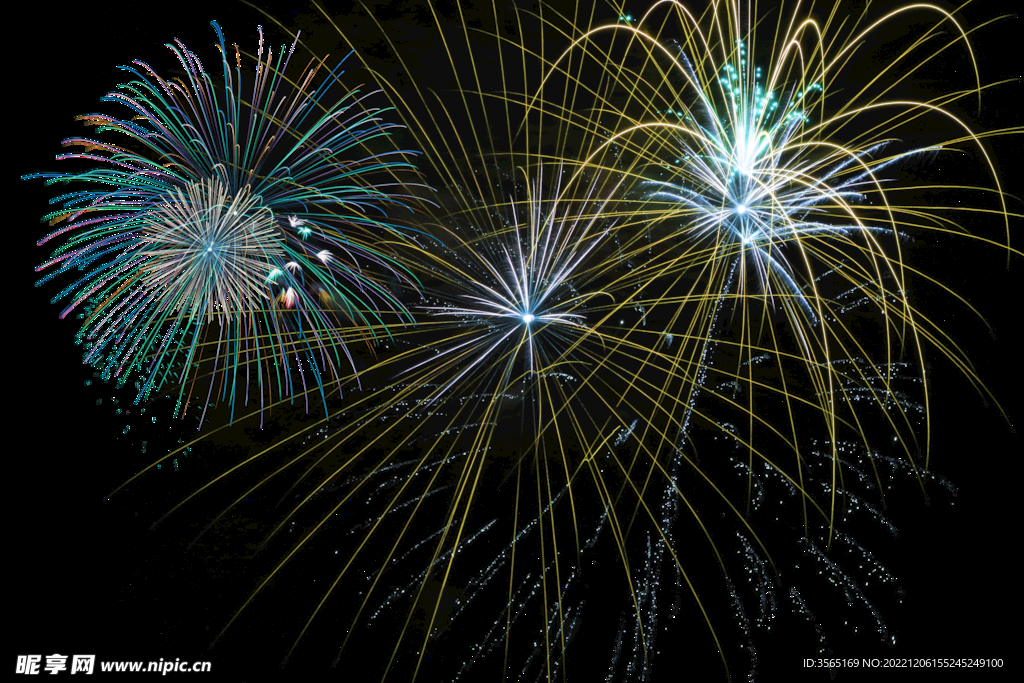 节日烟花透明PNG素材