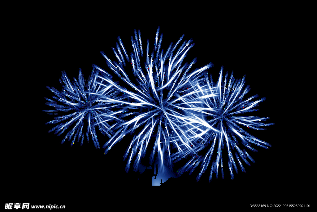 节日烟花透明PNG素材