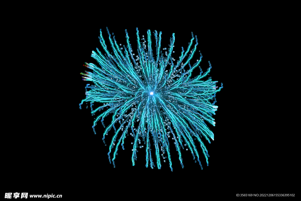 节日烟花透明PNG素材