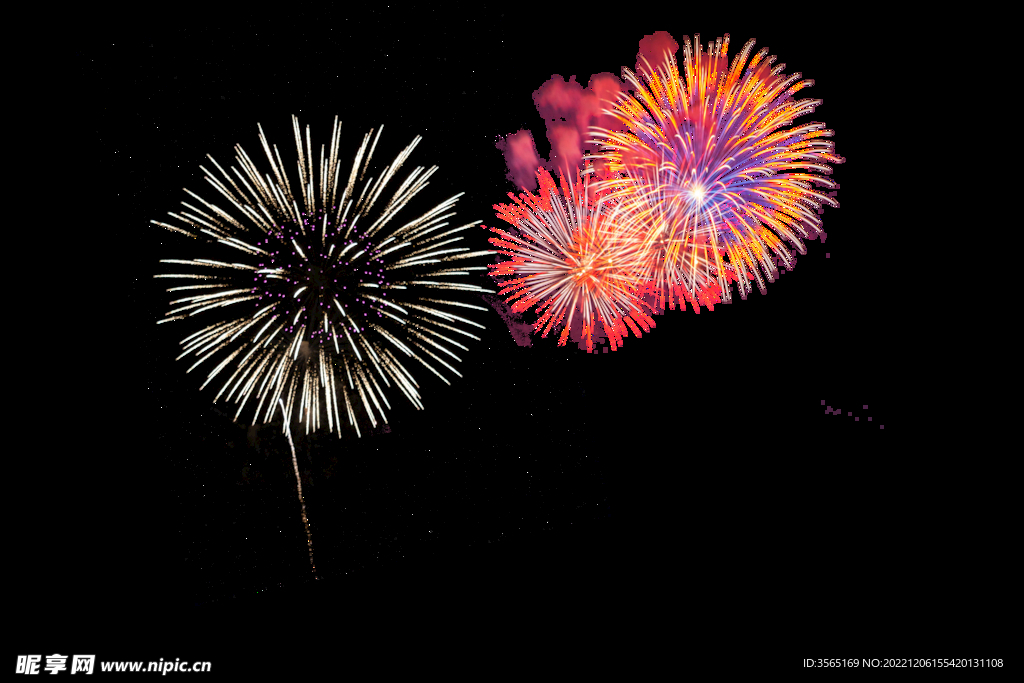 节日烟花透明PNG素材