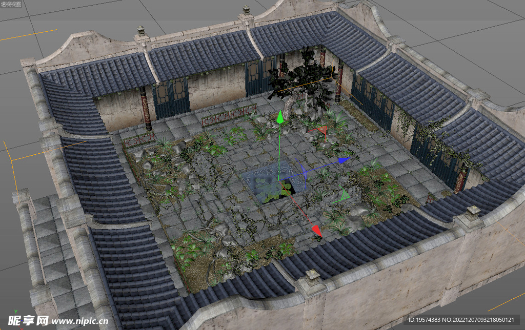 C4D模型建筑物