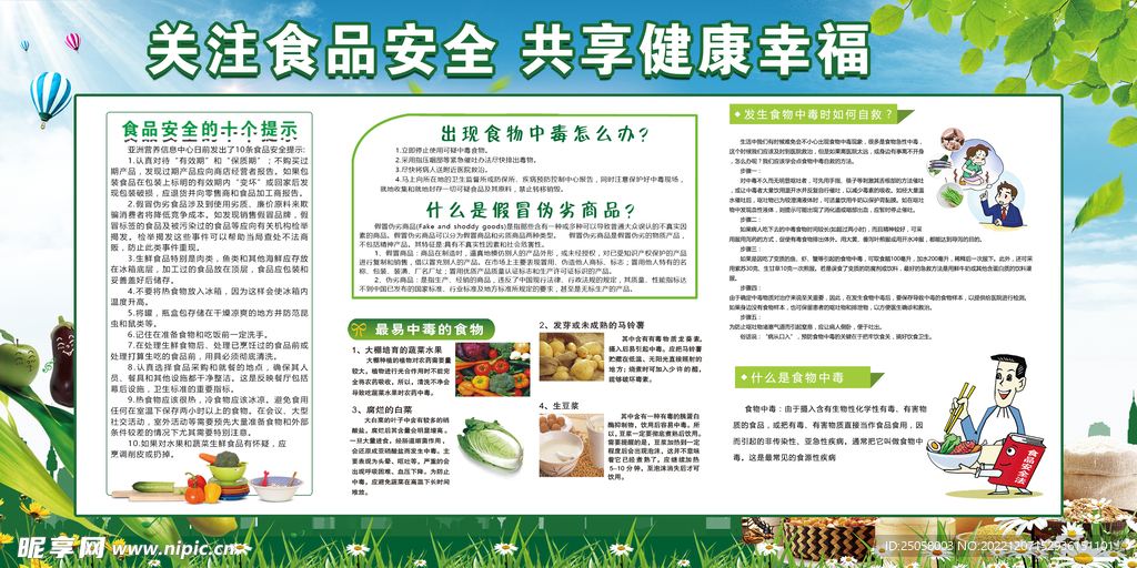 关注食品安全宣传栏