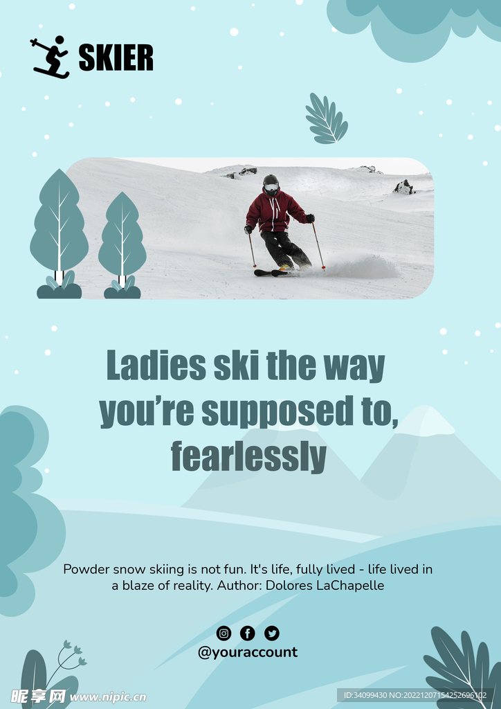 滑雪海报
