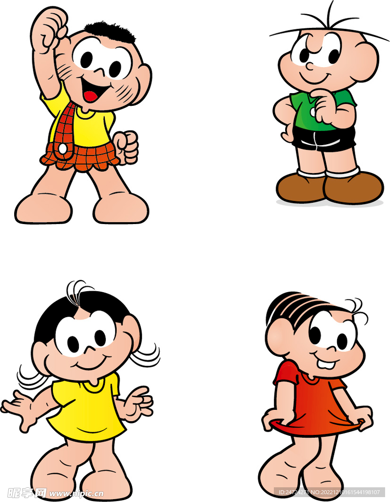 卡通男孩 女孩