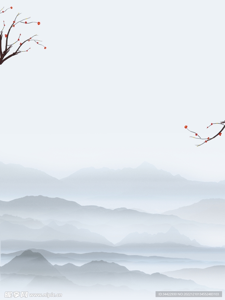 中国风复古水墨背景