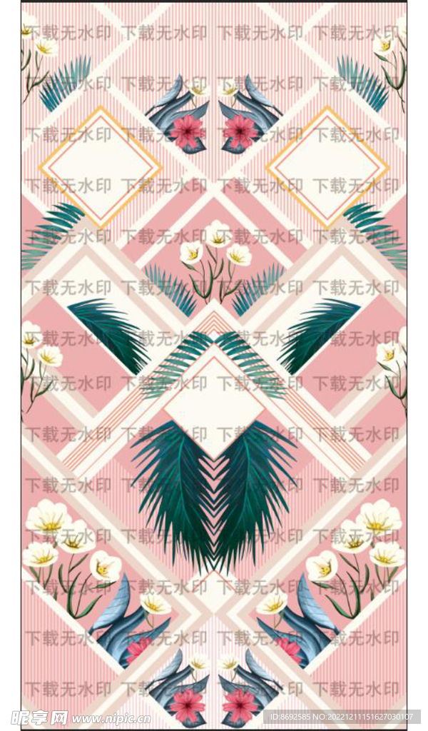 几何热带花