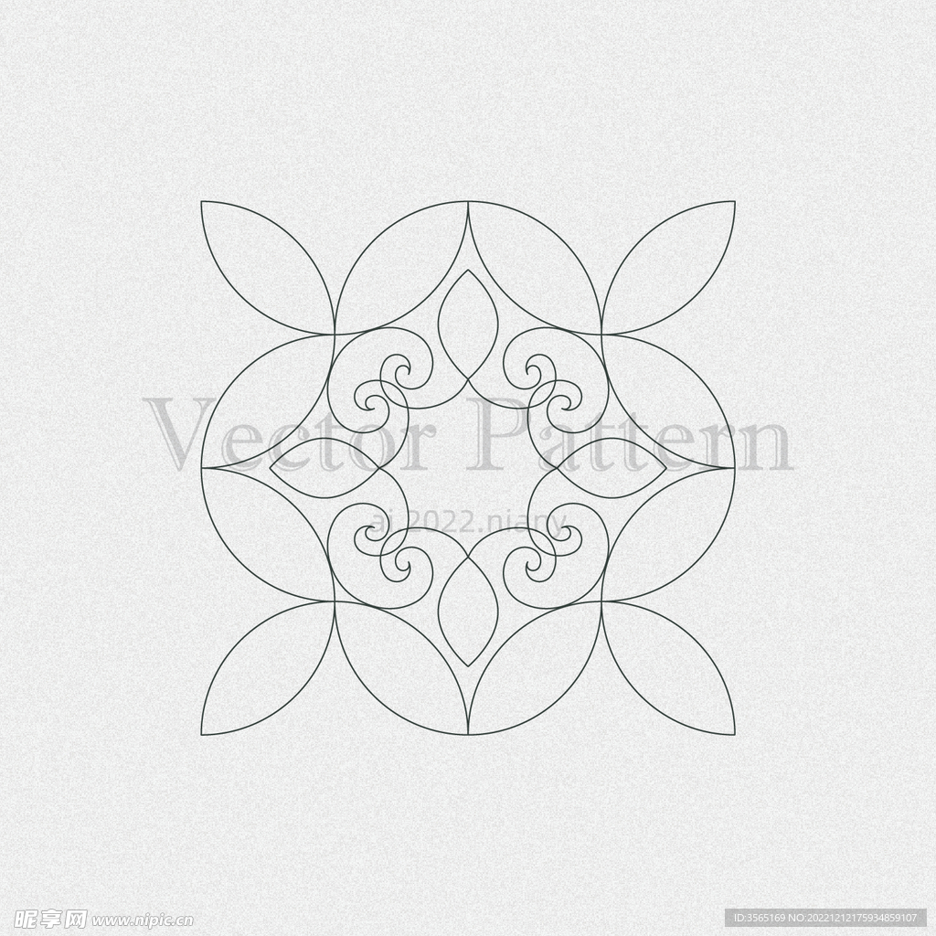 矢量AI装饰花纹图案