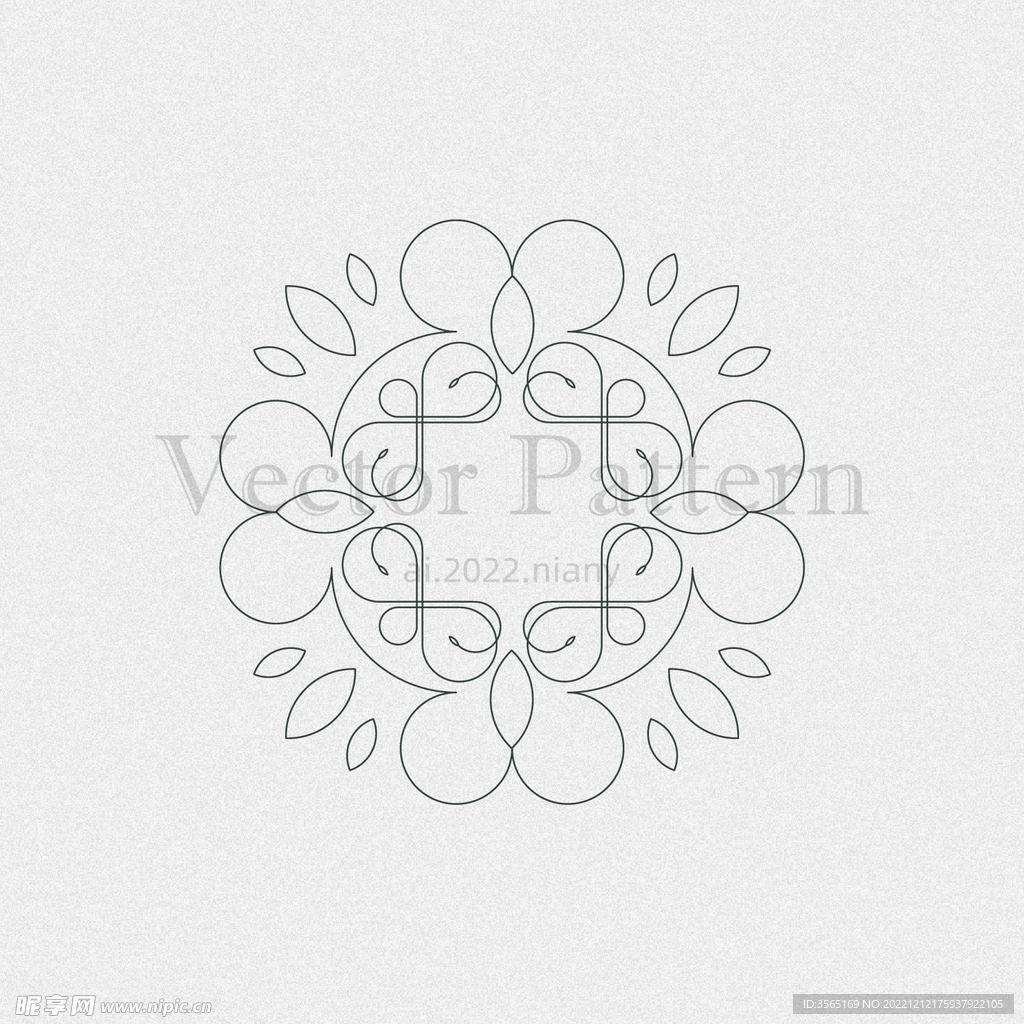 矢量AI装饰花纹图案