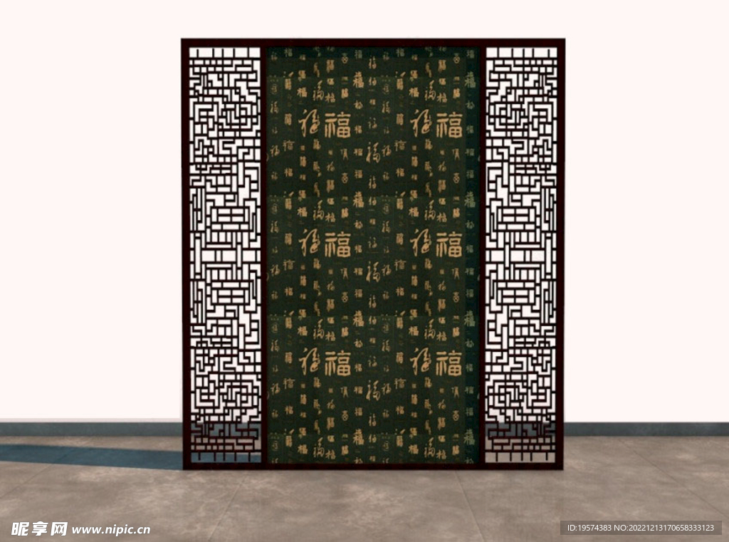 C4D模型屏风