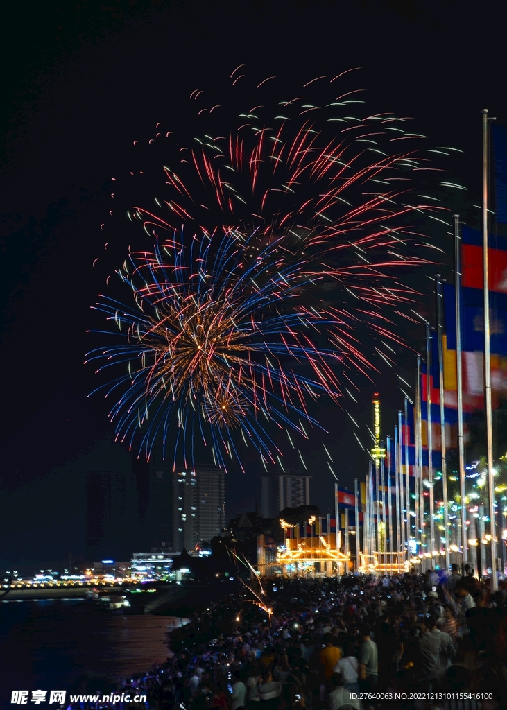 烟花夜空素材图片