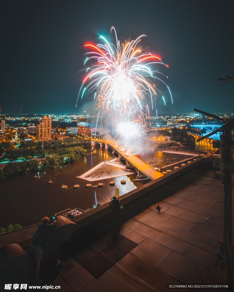 烟花夜空素材图片