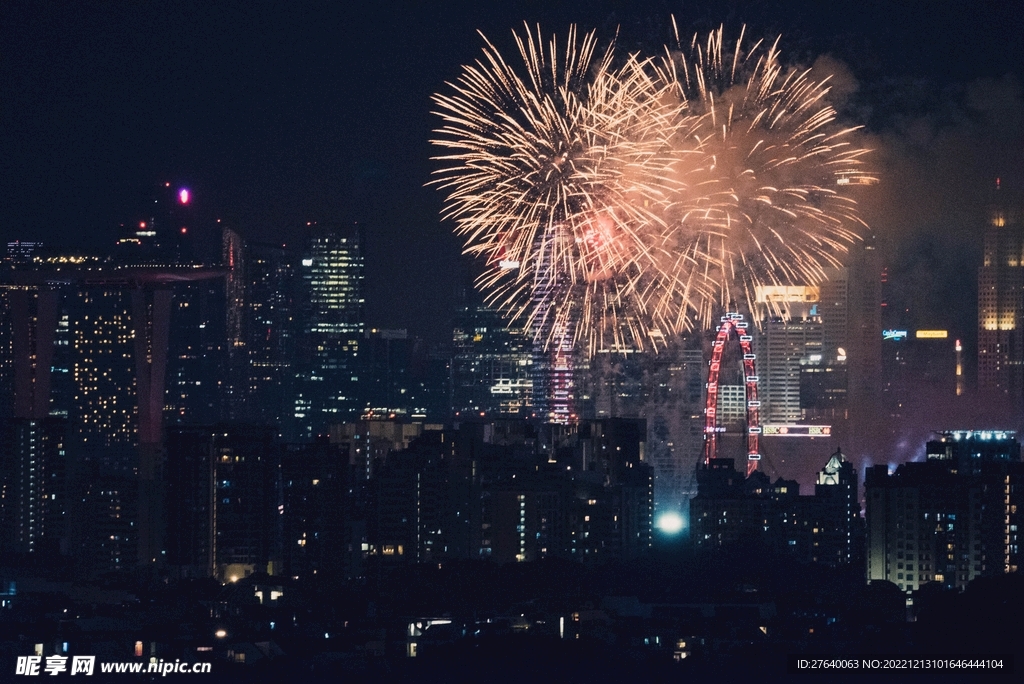 烟花夜空素材图片
