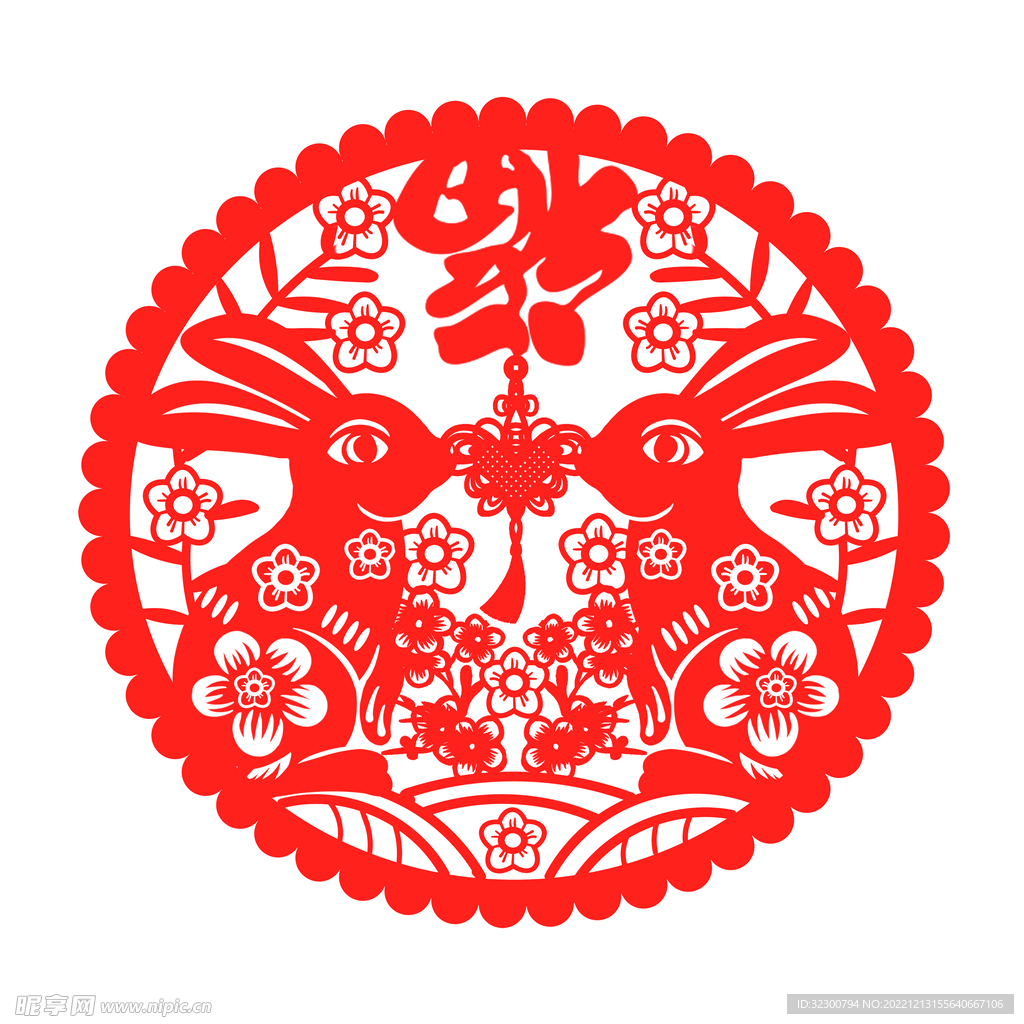 兔子窗花