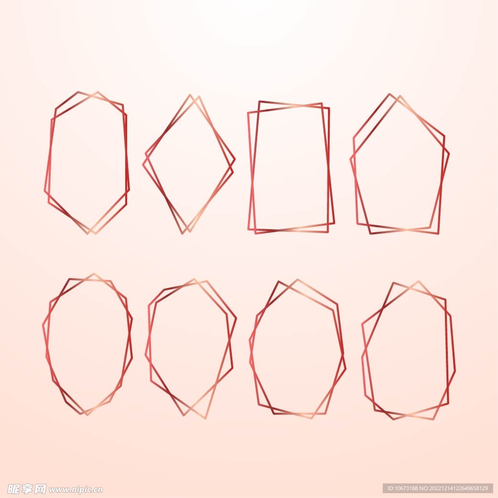 金色几何图形边框