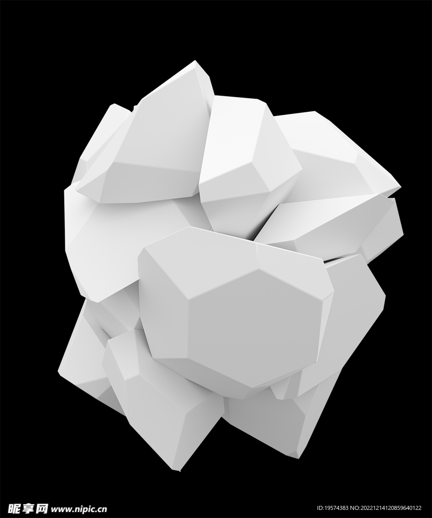 C4D模型 不规则几何体 