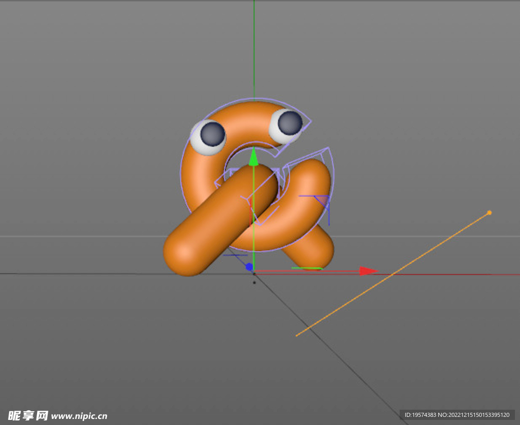 C4D模型字母Q