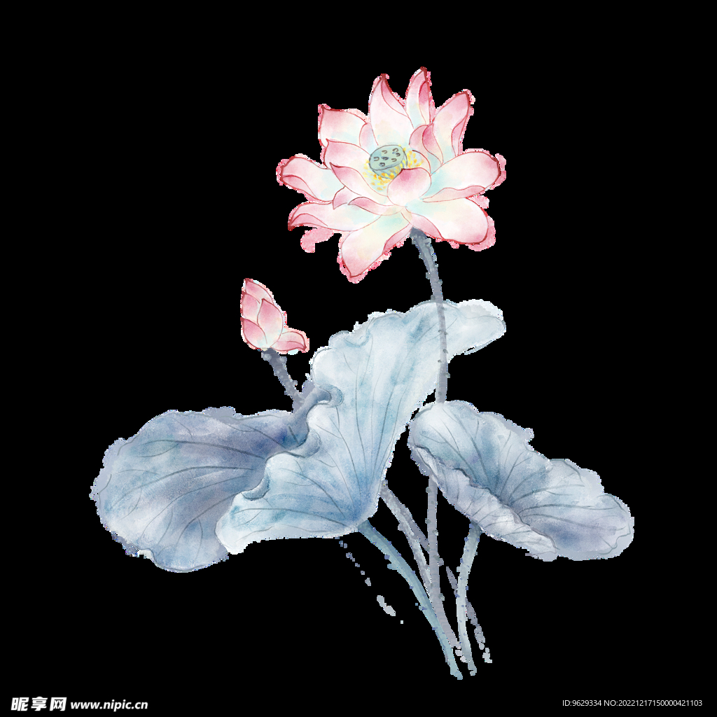 水墨画 荷花