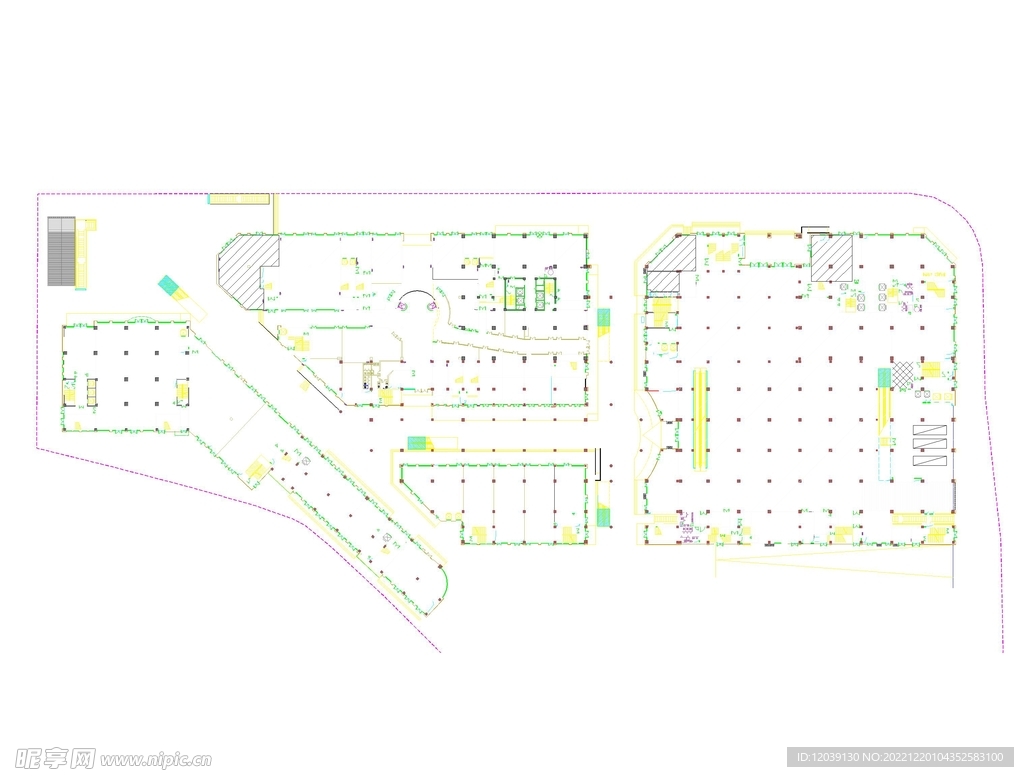 现代商场建筑平面图