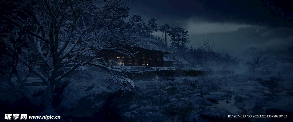 雪夜房屋