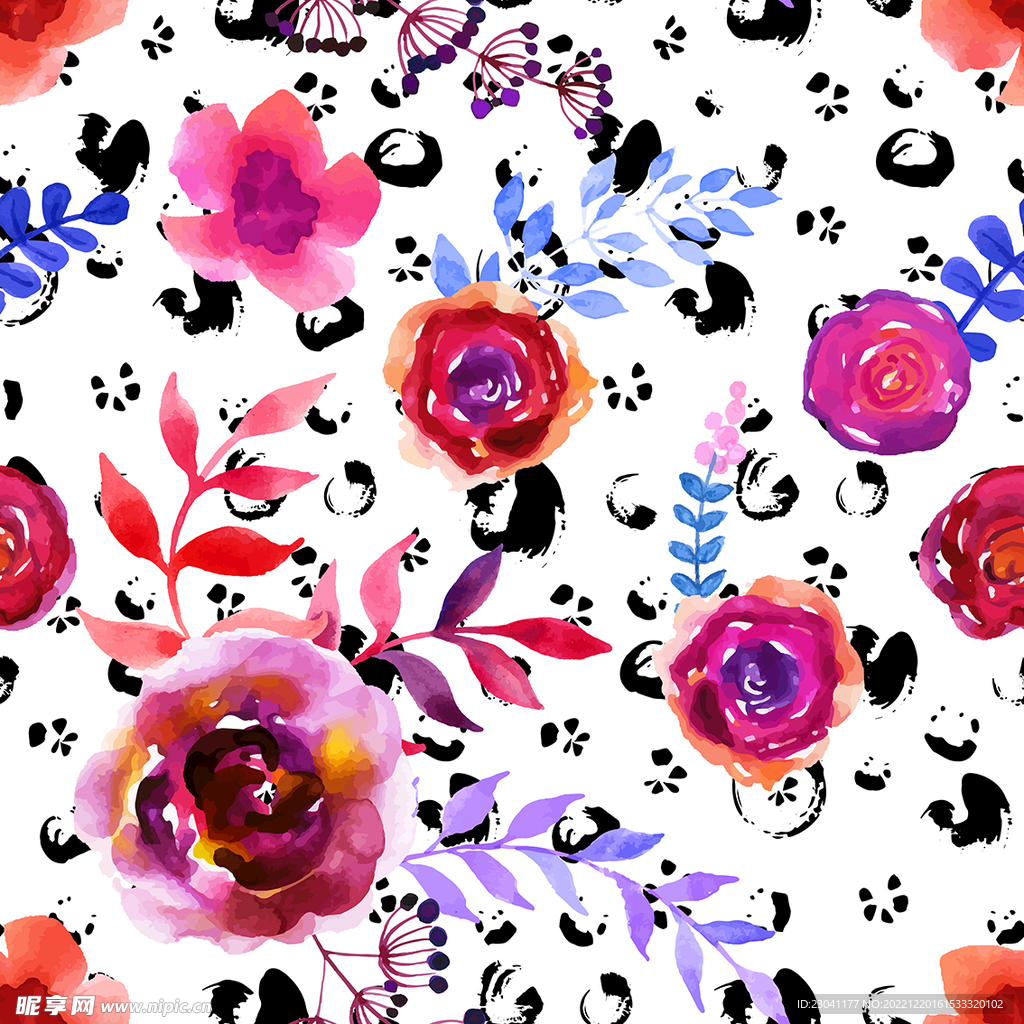 水彩手绘花