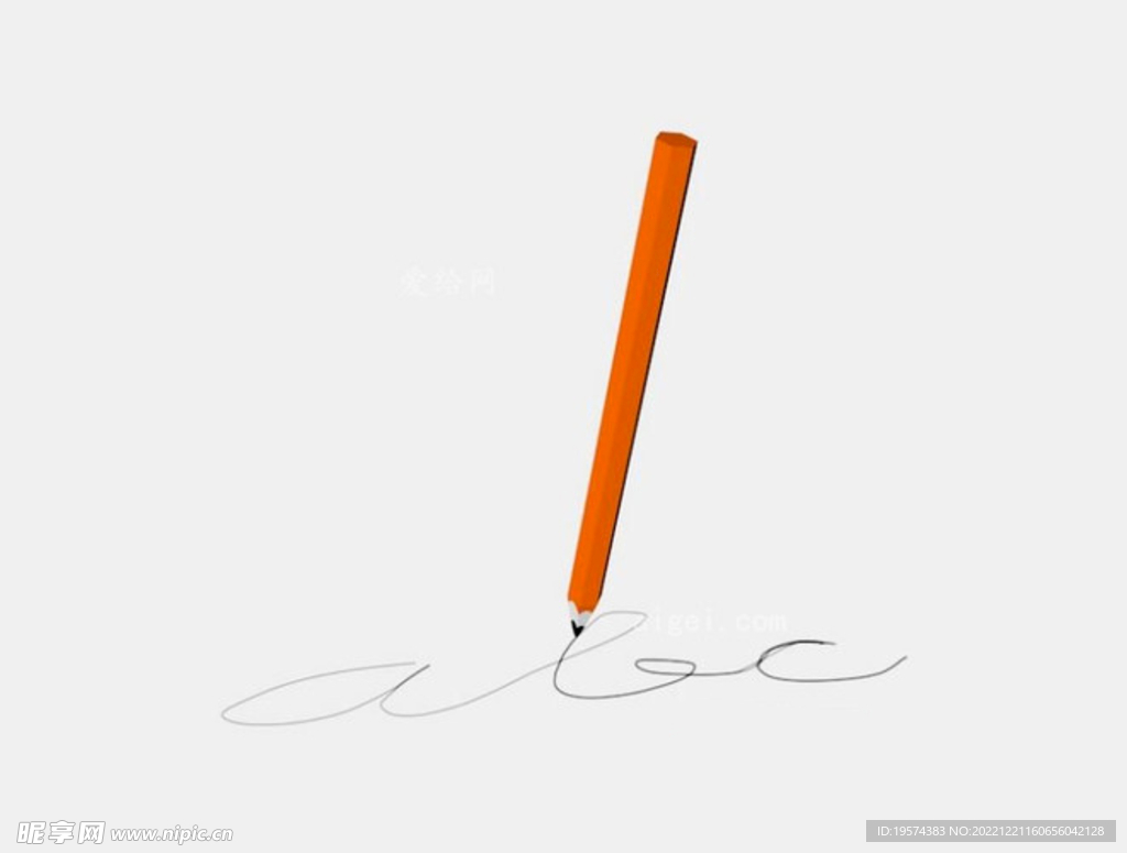 C4D模型铅笔写字动画