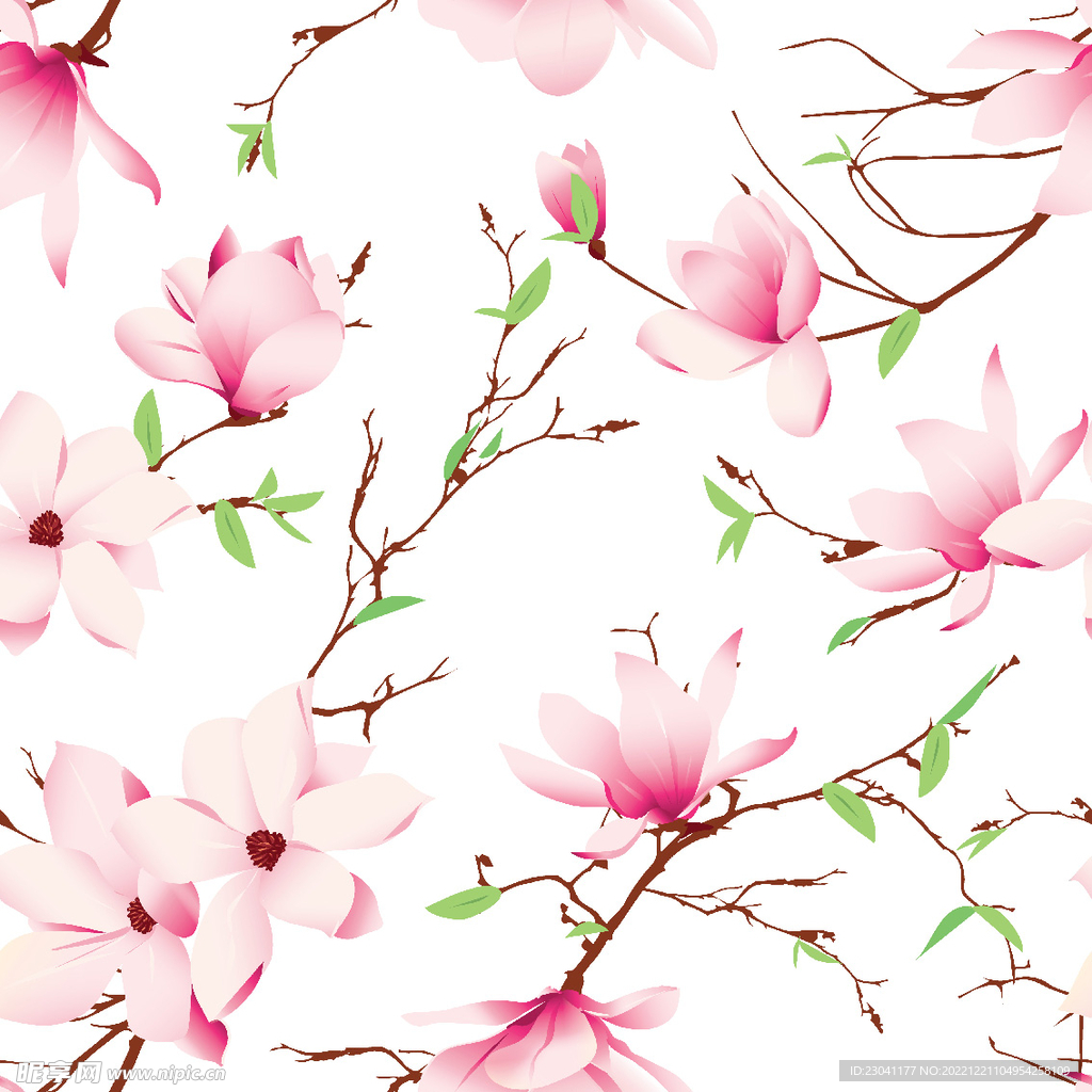 手绘花桃花