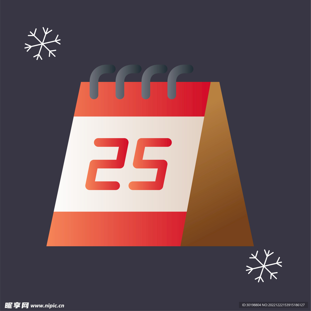 圣诞节图标圣诞台历图标