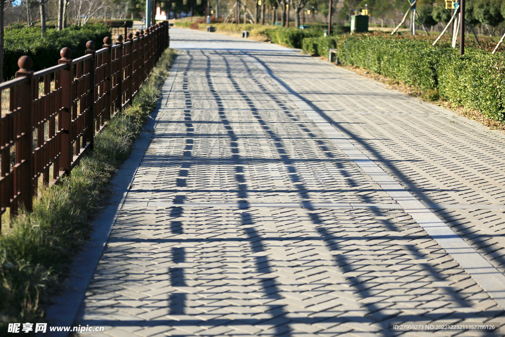砖铺路面