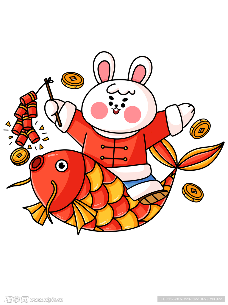 兔年锦鲤兔