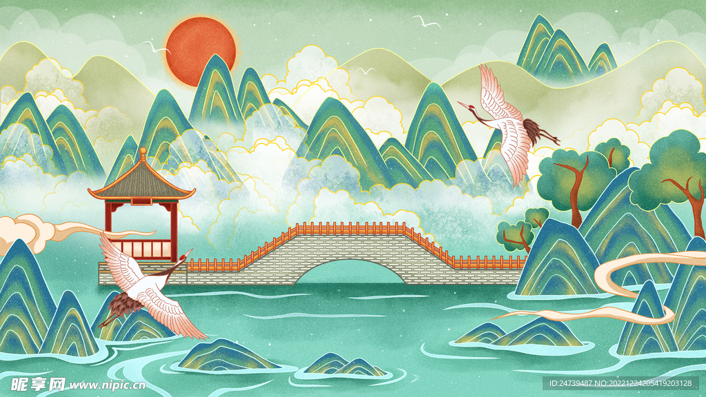 国潮插画