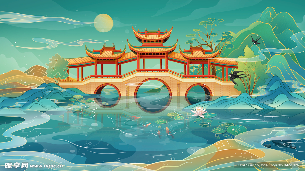 国潮插画