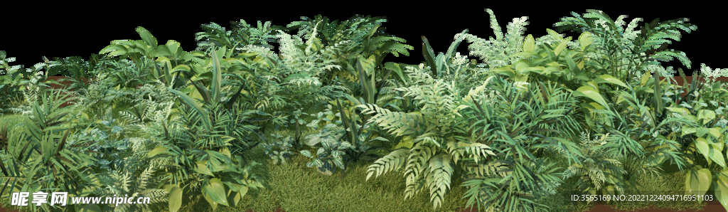 绿色植物草丛景观PSD素材