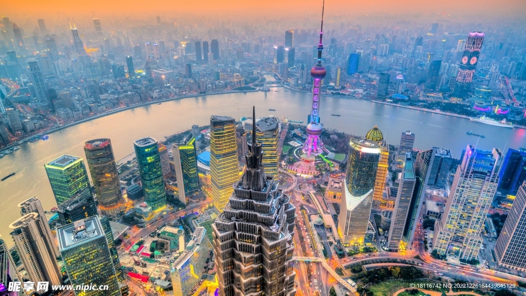 上海全景鸟瞰图