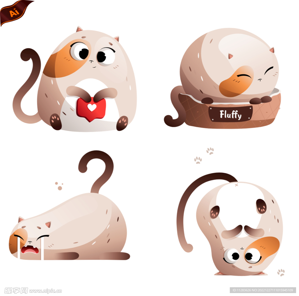 卡通小猫
