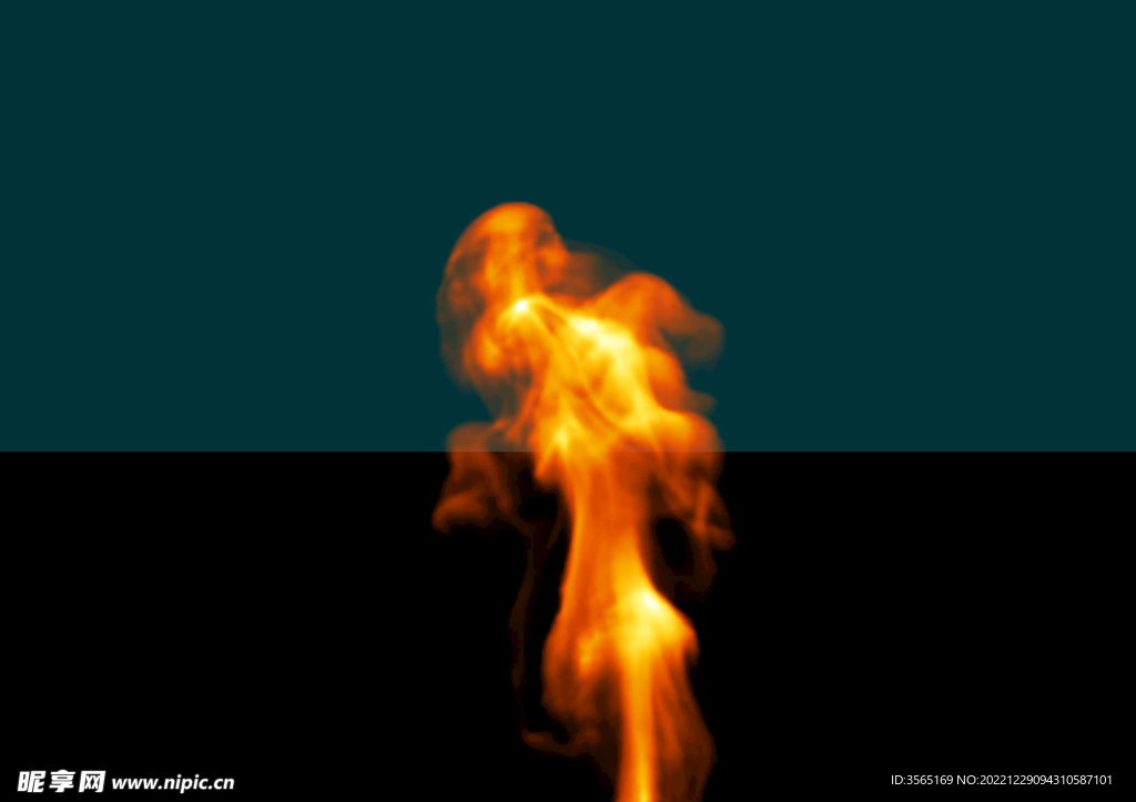 燃烧的火焰浓烟PSD免抠素材