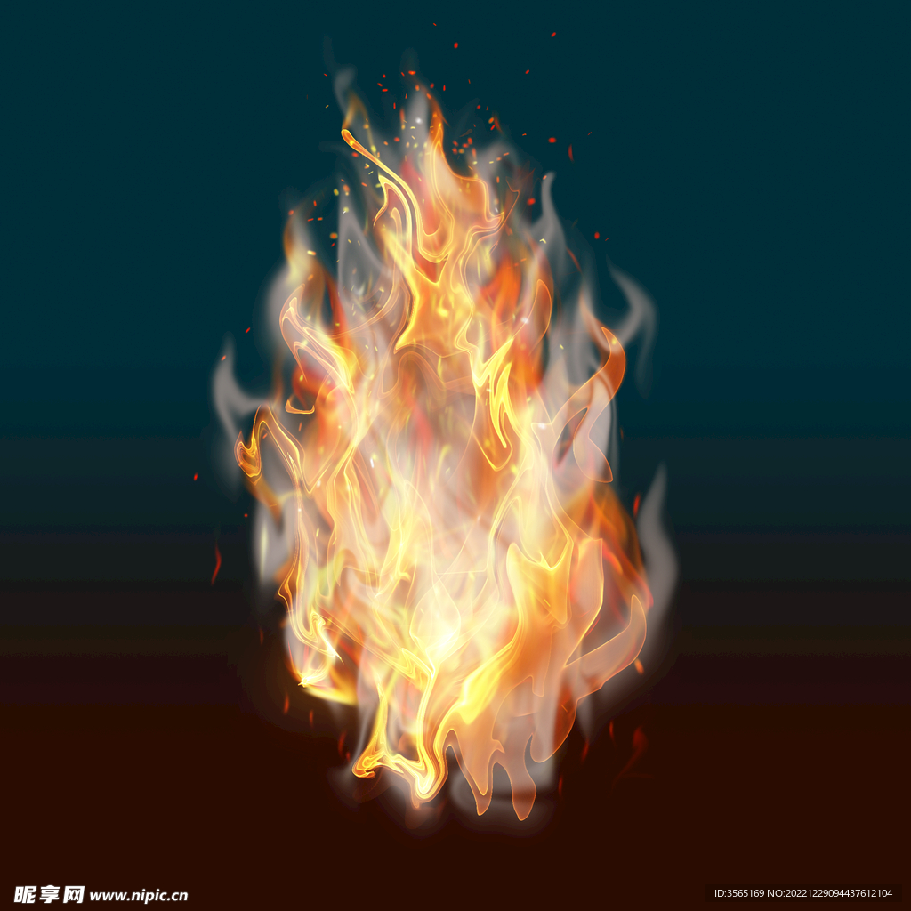 数码绘画燃烧火焰PSD素材