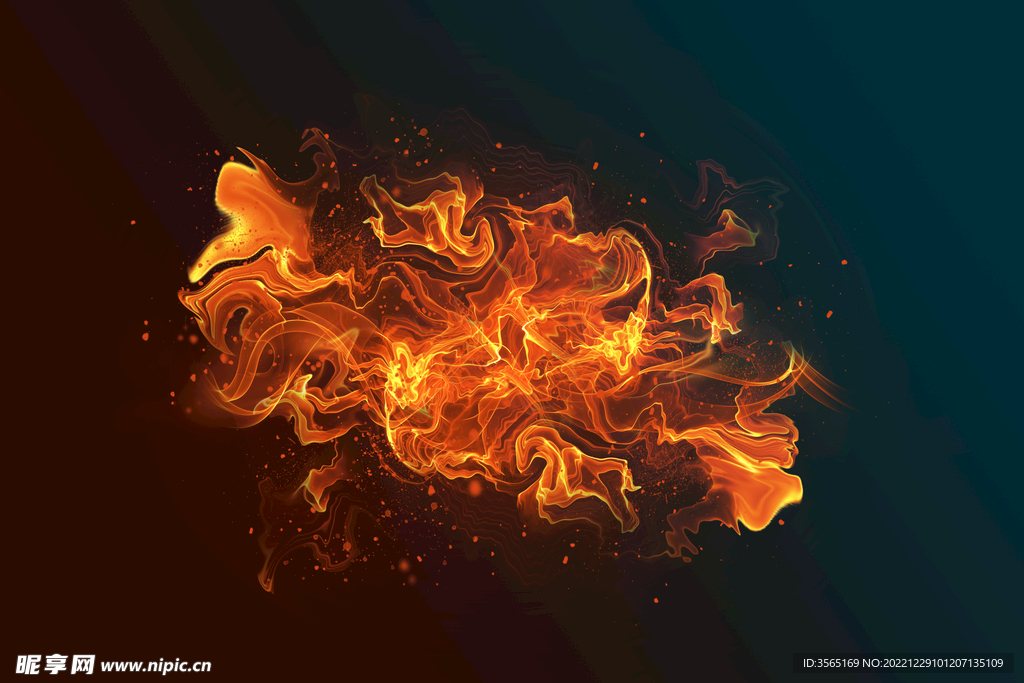 燃烧的火焰psd分层素材