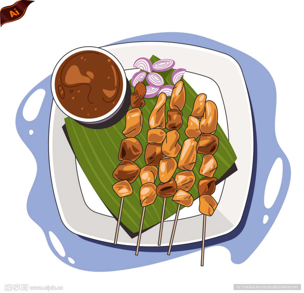 烧烤矢量