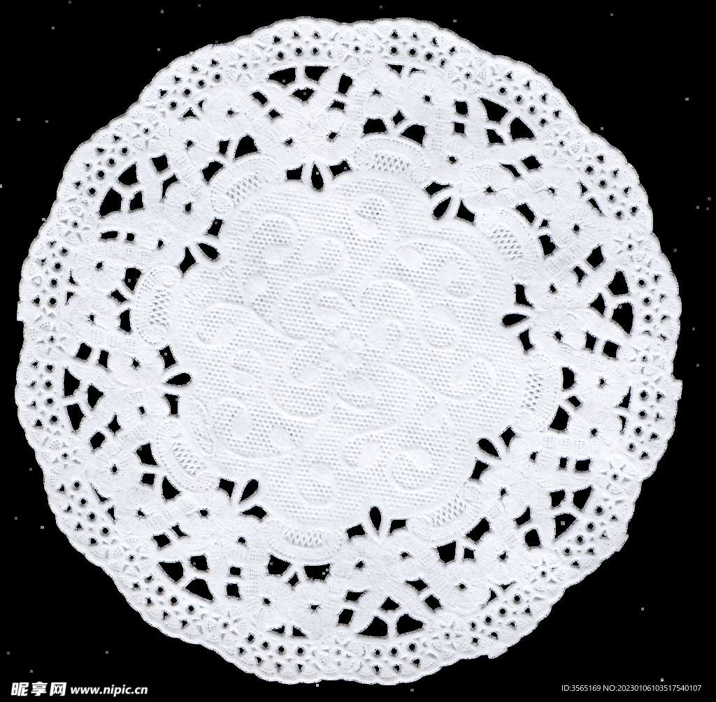欧式复古圆形蕾丝透明PNG素材
