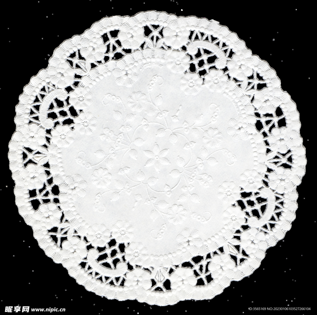 欧式复古圆形蕾丝透明PNG素材