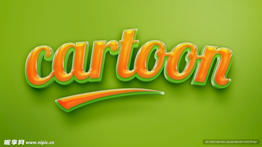 卡通立体特效字效果PSD模板