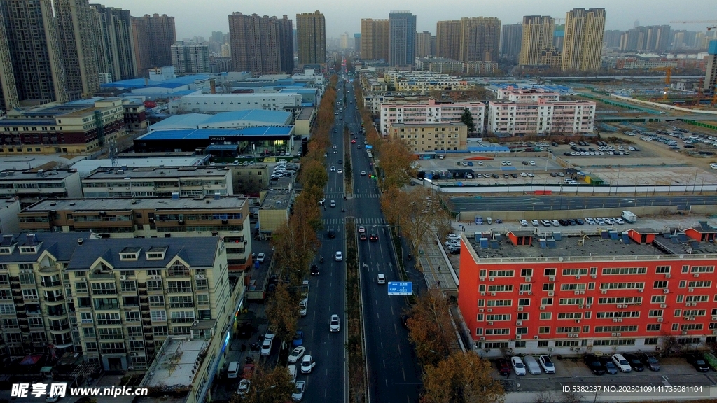 俯瞰郑州航拍城市