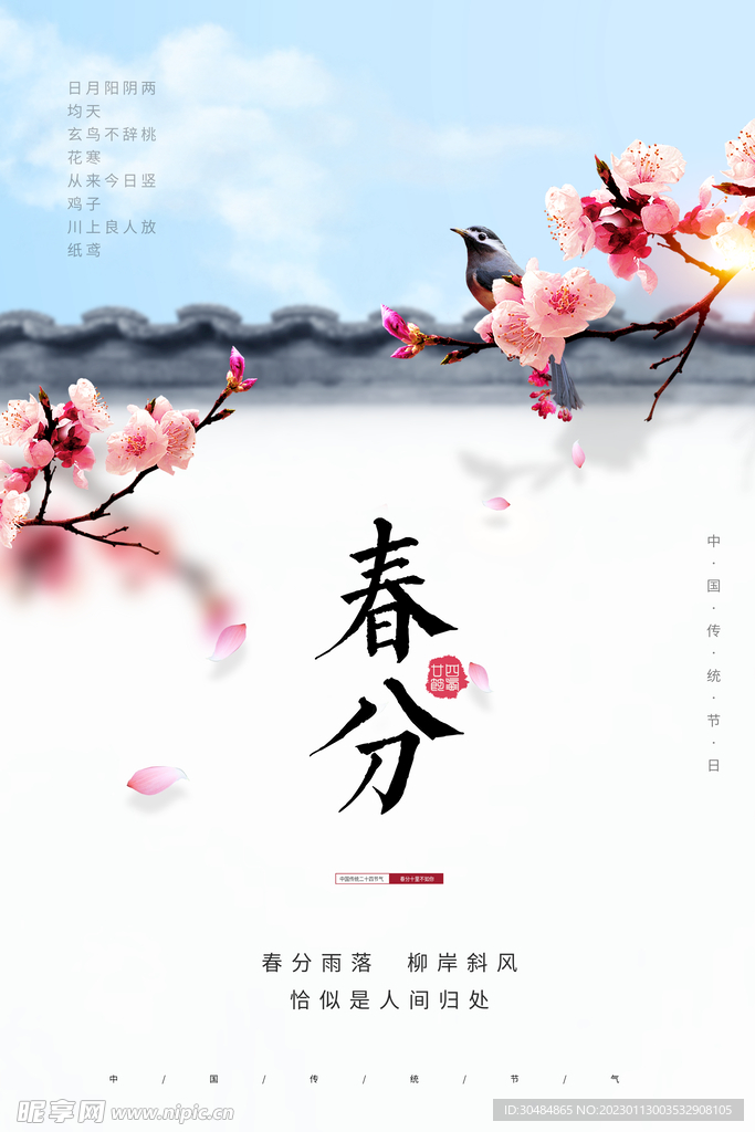 春分节气海报